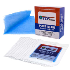 Pure Blue Superior Tack Cloths - Tack Rags (Box of 12) - Automotive Car Painters Grade - Wax and Silicone Free, Anti-Static